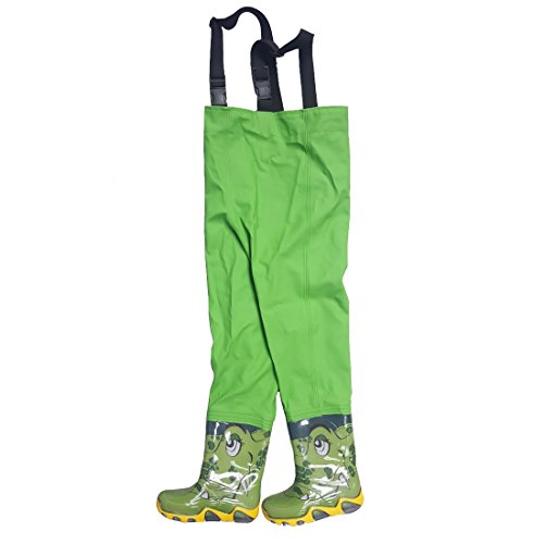 TAMS Kinderwathose Grün 24/25 Matschhose Kinder wathose Anglerhose Fischerhose Spielhose von TAMS