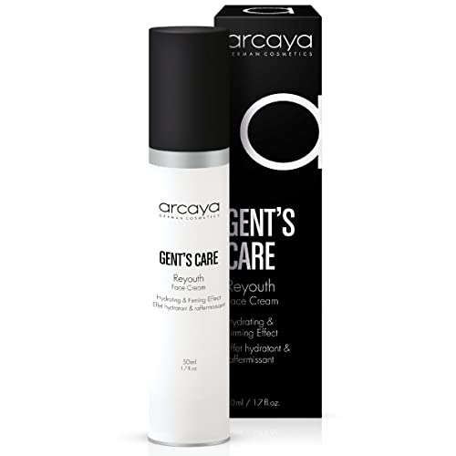 Gent´s Care Reyouth Face Cream | Männer Feuchtigkeitscreme | mit Mandelöl, Koffein & Whiskeyextrakt | Intensive Pflege | Beruhigende Creme | Anti-Aging von arcaya