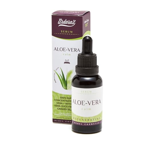 Ardaraz Beruhigendes Serum Gesicht mit 500% konzentrierter Aloe Vera. Anti Falten Serum für Frauen, das die Haut vor Schädigungen durch Sonne und Kälte schützt. Geeignet für empfindliche Haut. 30 ml von ardaraz