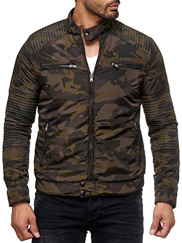 area2buy Herren-Jacke Übergangsjacke Windbreaker Gesteppte Blouson Jacke BF-1706 Camouflage S von area2buy