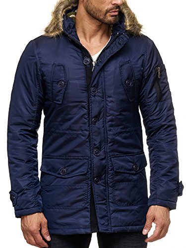 area2buy Herren Jacke mit Fellkragen Winter-Jacke Herren-Parka Mantel Anorak BF-1707 Navyblau 2XL area2buy Herren Jacke mit Fellkragen Winter-Jacke Herren-Parka Mantel Anorak BF-1707 Navyblau 2XL von area2buy