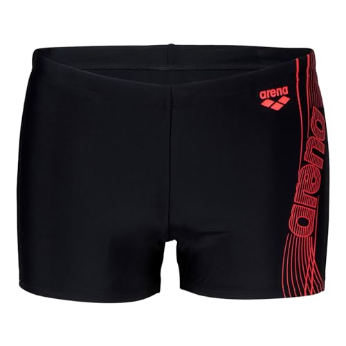 arena Herren Badehose Badeshorts Schwimmhose Dreamy Swim Short, Farbe:Rot, Artikel:-540 Black/Fluo red, Größe:4XL von arena