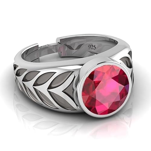 arenaworldFZ Ring aus 925er-Sterlingsilber, rote Farbe, ovale Form, roter Rubin, Edelstein, für Damen und Herren, Geburtsstein-Geschenkring arenaworldFZ Ring aus 925er-Sterlingsilber, rote Farbe, ovale Form, roter Rubin, Edelstein, für Damen und Herren, Geburtsstein-Geschenkring von arenaworldFZ