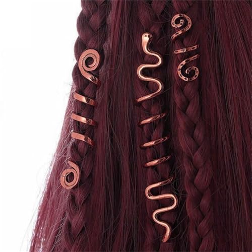 3 Stück verstellbare Legierungen Haarperlen und Ringe Kreative Dreadlocks Frisuren für Frauen und Männer von arenmi