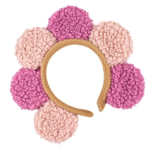 Bunte Sonnenblumen-Haarbänder, Plüsch-Blumen-Haarband, modische Kopfbedeckung für Partys und den täglichen Gebrauch von arenmi