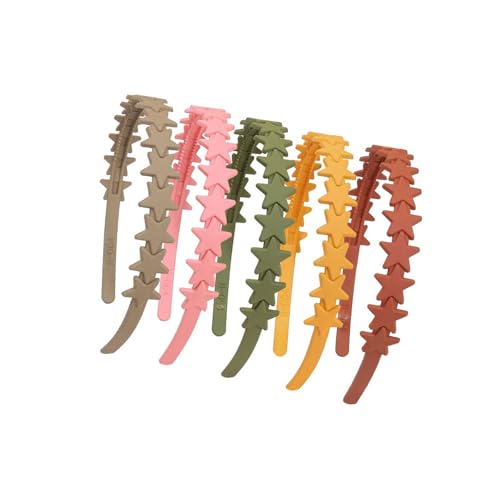 arenmi 5/12 Stück Mädchen Matte Stern Kinder Haarbänder Haarschmuck Stirnbänder für Frauen und Kinder Haarschmuck von arenmi