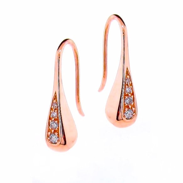 Rose Oder Gelbgold Diamant Tropfen Ohrringe Rose Oder Gelbgold Diamant Tropfen Ohrringe von argentonDesign