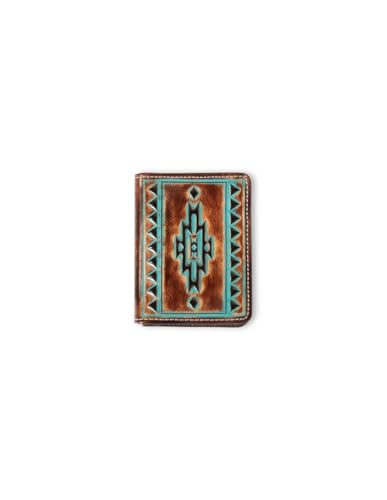 ARIAT Bifold Turquoise Outline Southwest Wallet, Brown von ariat