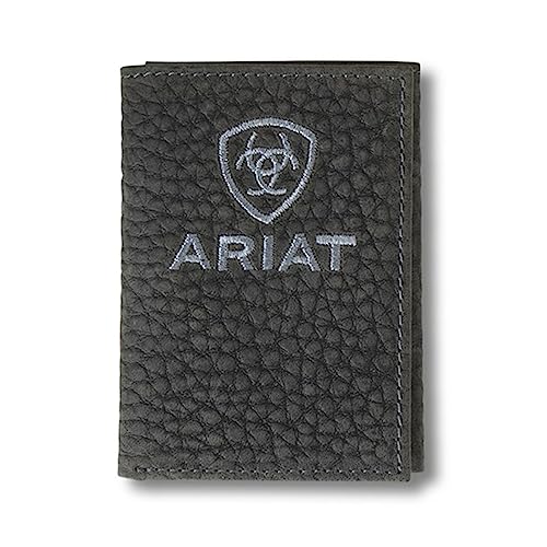 ARIAT TRIFOLD WALLET BULL HIDE BLACK von ariat