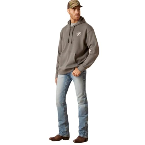 Ariat Men's Camo Corps Hoodie, Grey Heather, Medium von ariat