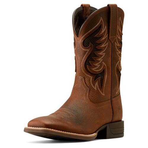 Ariat Men's Cowpuncher VentTEK Cowboy Boot, Brown Oiled Rowdy, 10 von ariat