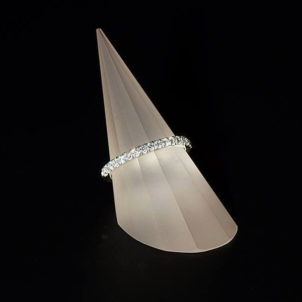 Cubic Zirkonia 2mm Halbe Ewigkeit Sterlingsilber Ring von arkaysilversmiths