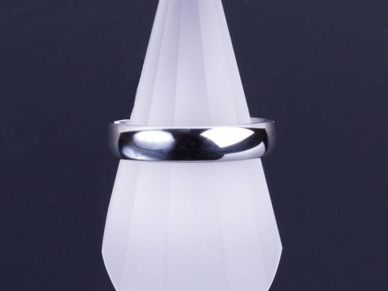 Palladium Plattierter Sterling Silber 5 Mm Comfort Fit Bandring von arkaysilversmiths