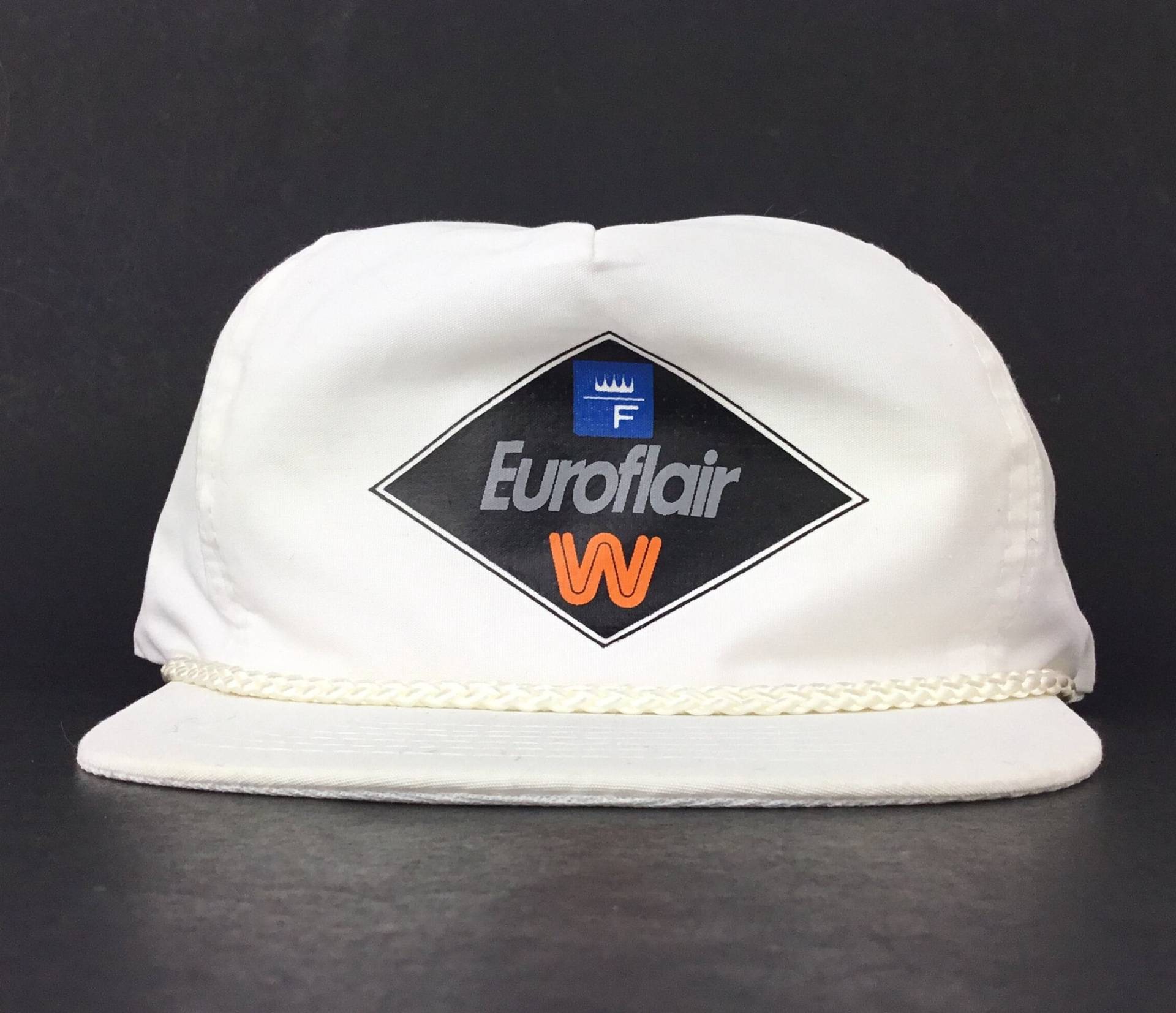 Vintage 1990Er Euroflair W | Nähmaschinen Weiß Baseball Cap Hut Snapback Mens Size Cotton Blend von arm90210