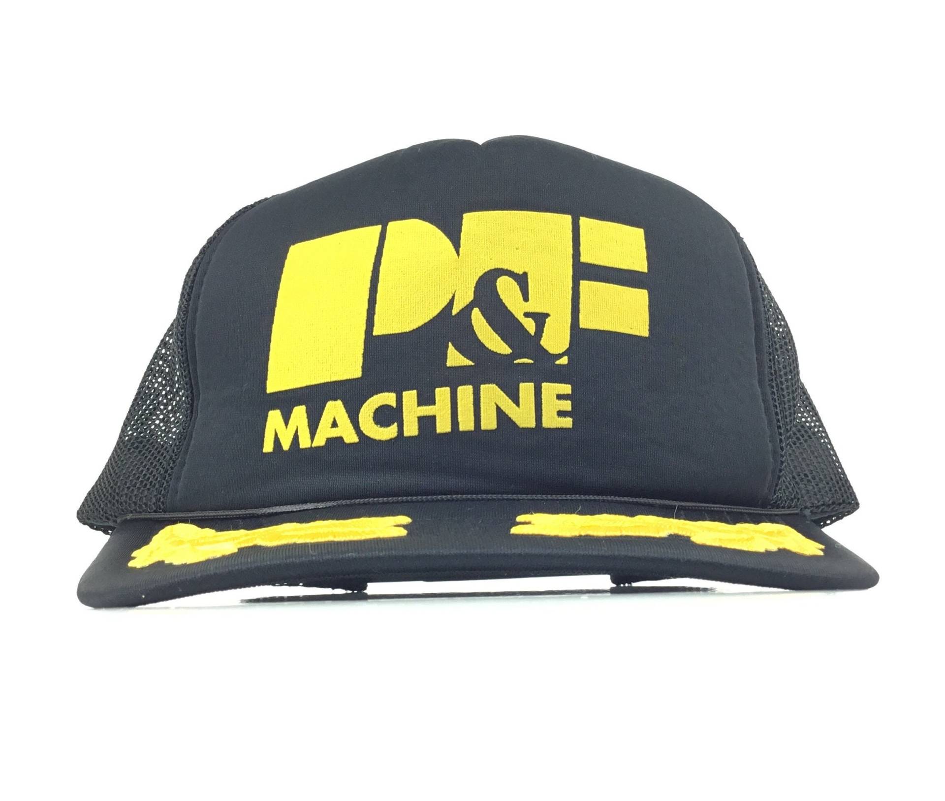 Vintage 1990Er Jahre P & F Machine | Bearbeitung Schwarz Trucker Hut Mesh Cap Snapback Mens Size Polyester von arm90210