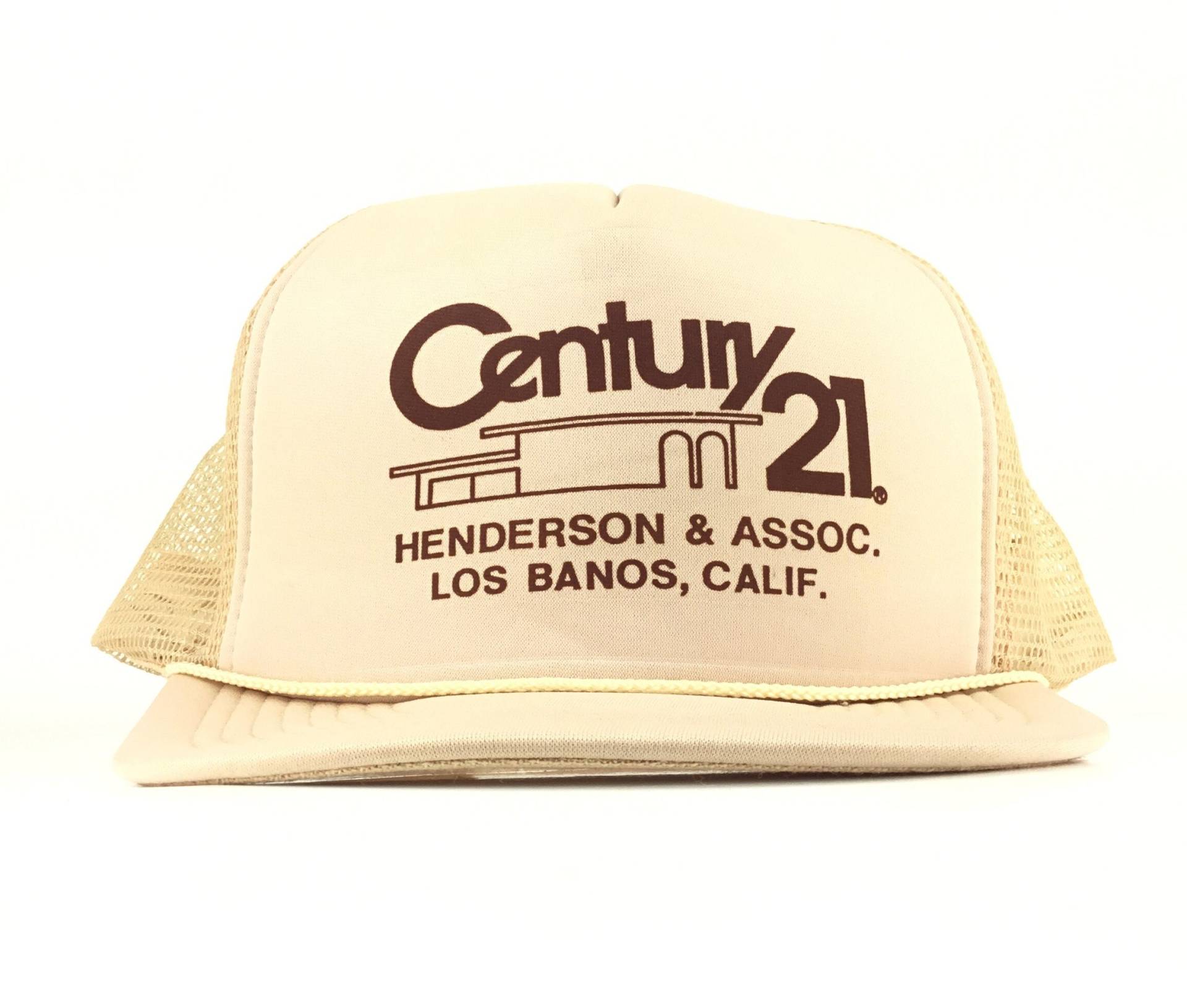 Vintage 1990S Century 21 Los Banos Ca California Henderson & Associates Trucker Hat Polymesh Cap Snapback Mens Size Polyester von arm90210
