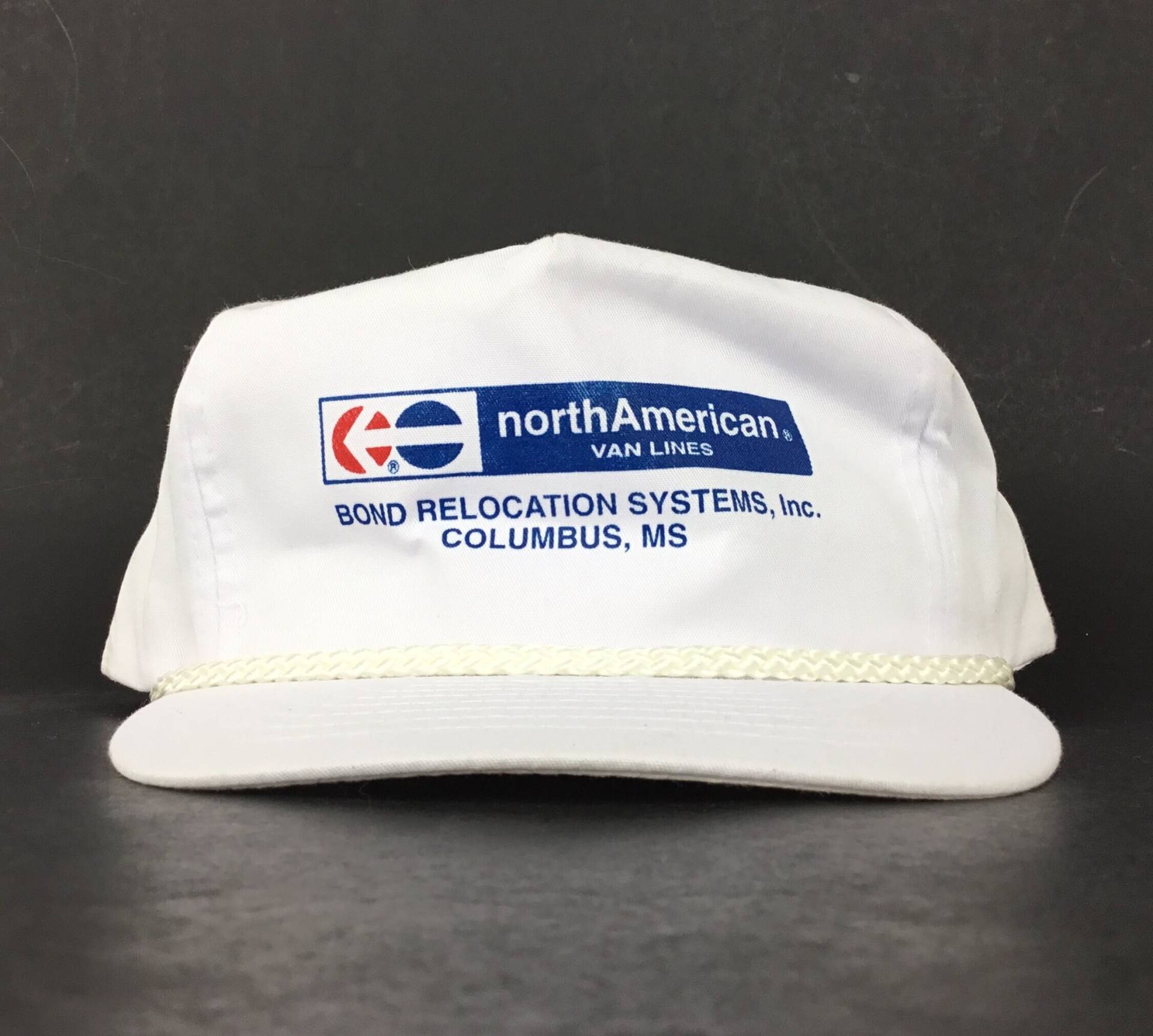 Vintage 1990S North American Van Lines/Bond Relocation Systems Inc Columbus Ms White Baseball Cap Hat Snapback Mens Size Cotton Blend von arm90210