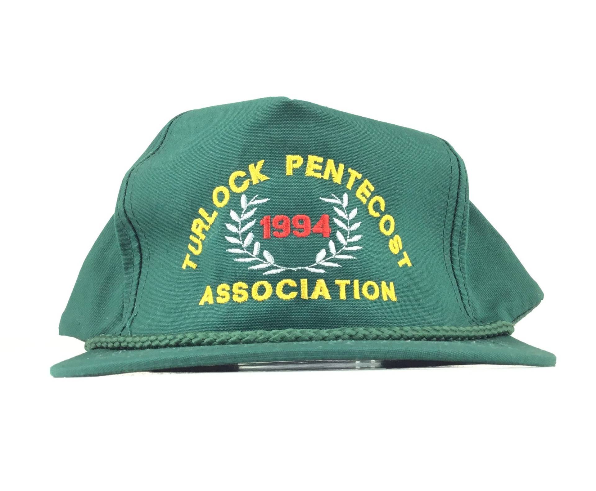 Vintage 1994 Turlock Pentecost Association | Kalifornien Green Baseball Cap Hat Snapback Mens Size Cotton Poly Blend von arm90210