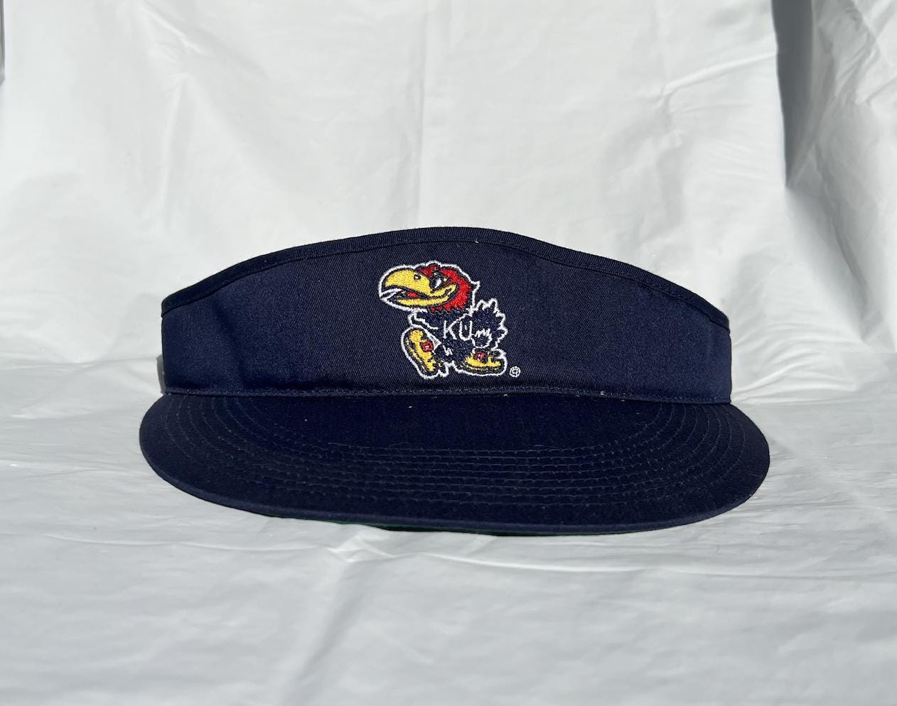 Vintage 2000S Sports Specialties Kansas Universität Jayhawks Sonnenblende Hut von arm90210