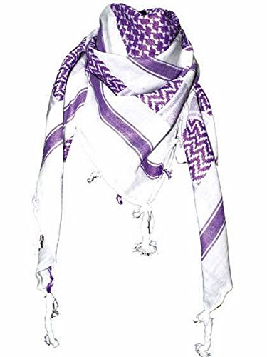 Doktor Hardstuff Palästinenser Tuch Schal - Weiß Lila von armardi b
