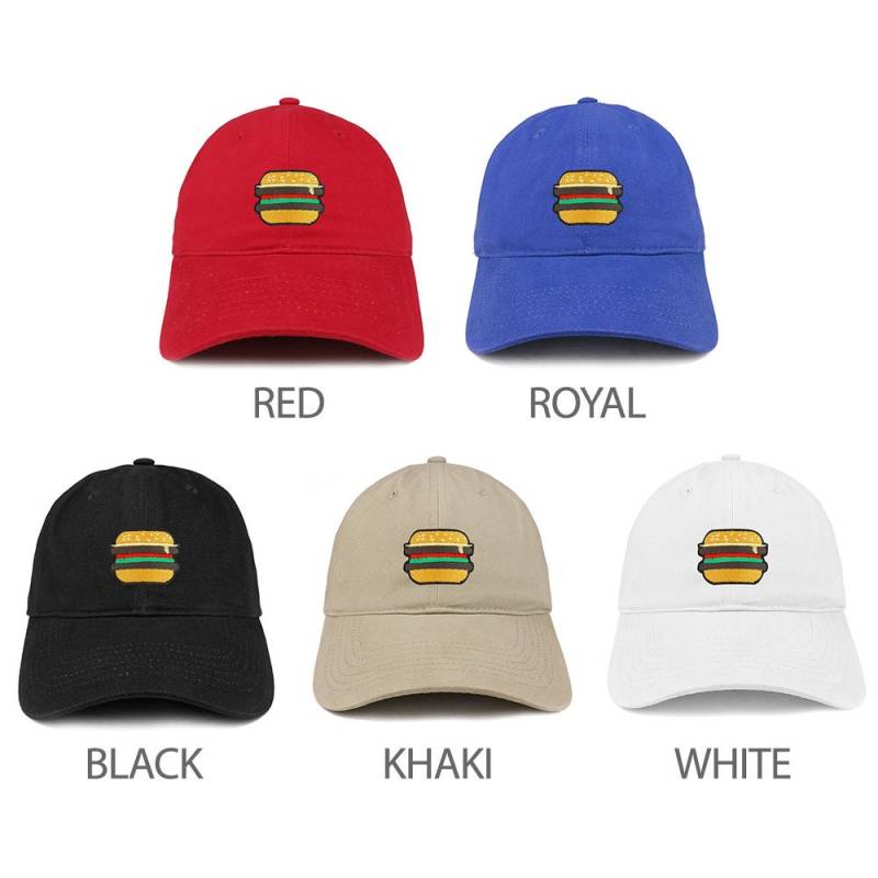 Burger Bestickt Patch Gebürstet Baumwolle Unstrukturierte Baseball-Cap von armycrew