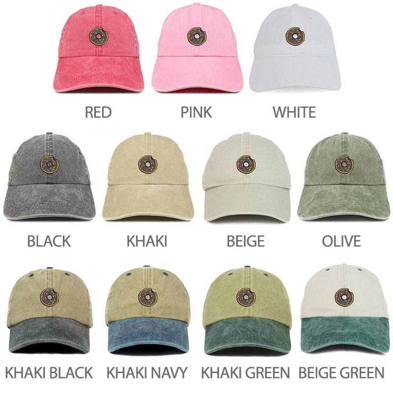 Donut Bestickt Patch Unstrukturierte Baumwolle Gewaschen Baseball-Cap von armycrew