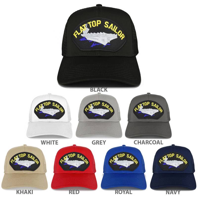 Flache Top Sailor Carrier Große Patch Snapback Mesh Trucker Cap | 30-287-Pml133 von armycrew