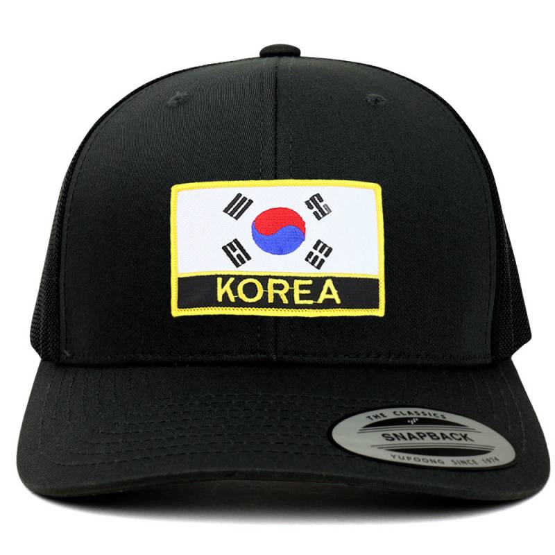 Flexfit Südkorea Flagge Patch Retro Fit Trucker Mesh Cap | 6606-Fpr-129 von armycrew
