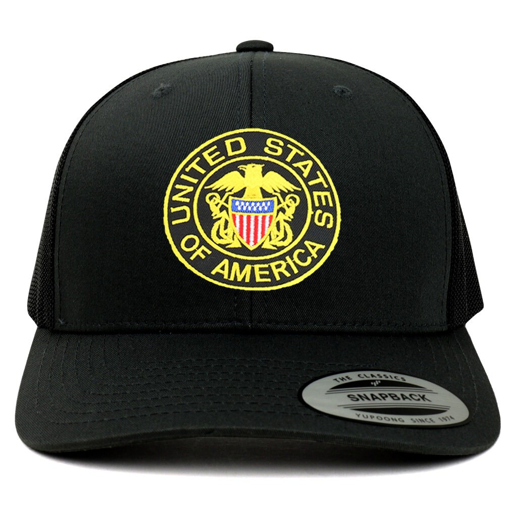 Flexfit Usa Emblem Schwarz Gelb Patch Retro Fit Trucker Mesh Cap | 6606-Us-By Flexfit Usa Emblem Schwarz Gelb Patch Retro Fit Trucker Mesh Cap | 6606-Us-By von armycrew