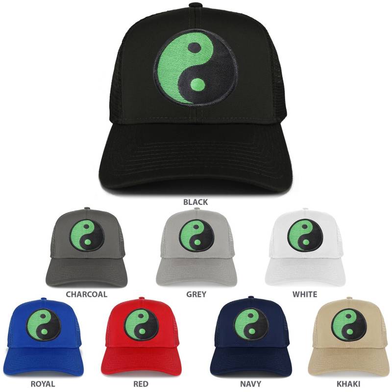 Grün Yin Yang Patch Strukturierte Mesh Trucker Cap | 30-287-Gyy von armycrew