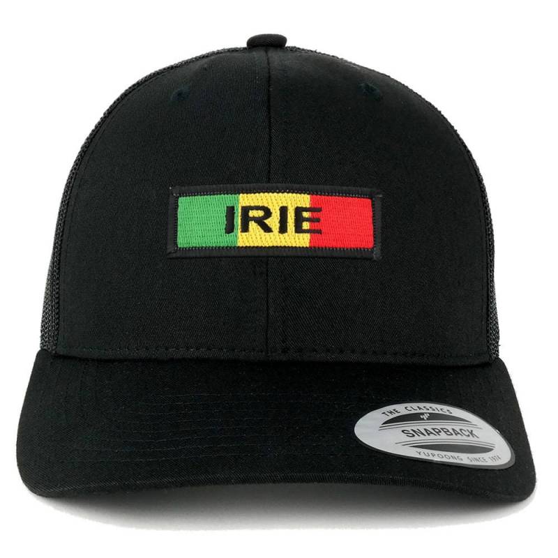 Irie Grün Gelb Rot Bestickt Eisen Auf Patch Mesh Zurück Trucker Cap | 6606-Africa-32 von armycrew