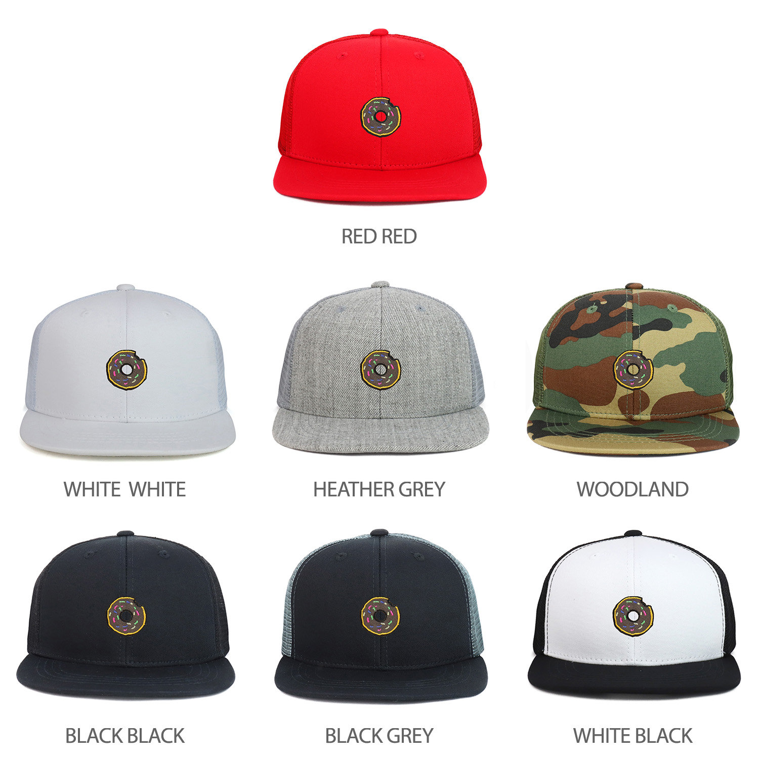 Jugend Kind Donut Patch Flache Bill Mesh Zurück Snapback Trucker Cap Jugend Kind Donut Patch Flache Bill Mesh Zurück Snapback Trucker Cap von armycrew