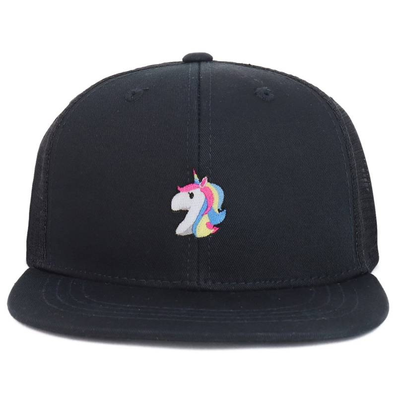 Jugend Kind Einhorn Patch Flache Bill Mesh Zurück Snapback Trucker Cap von armycrew