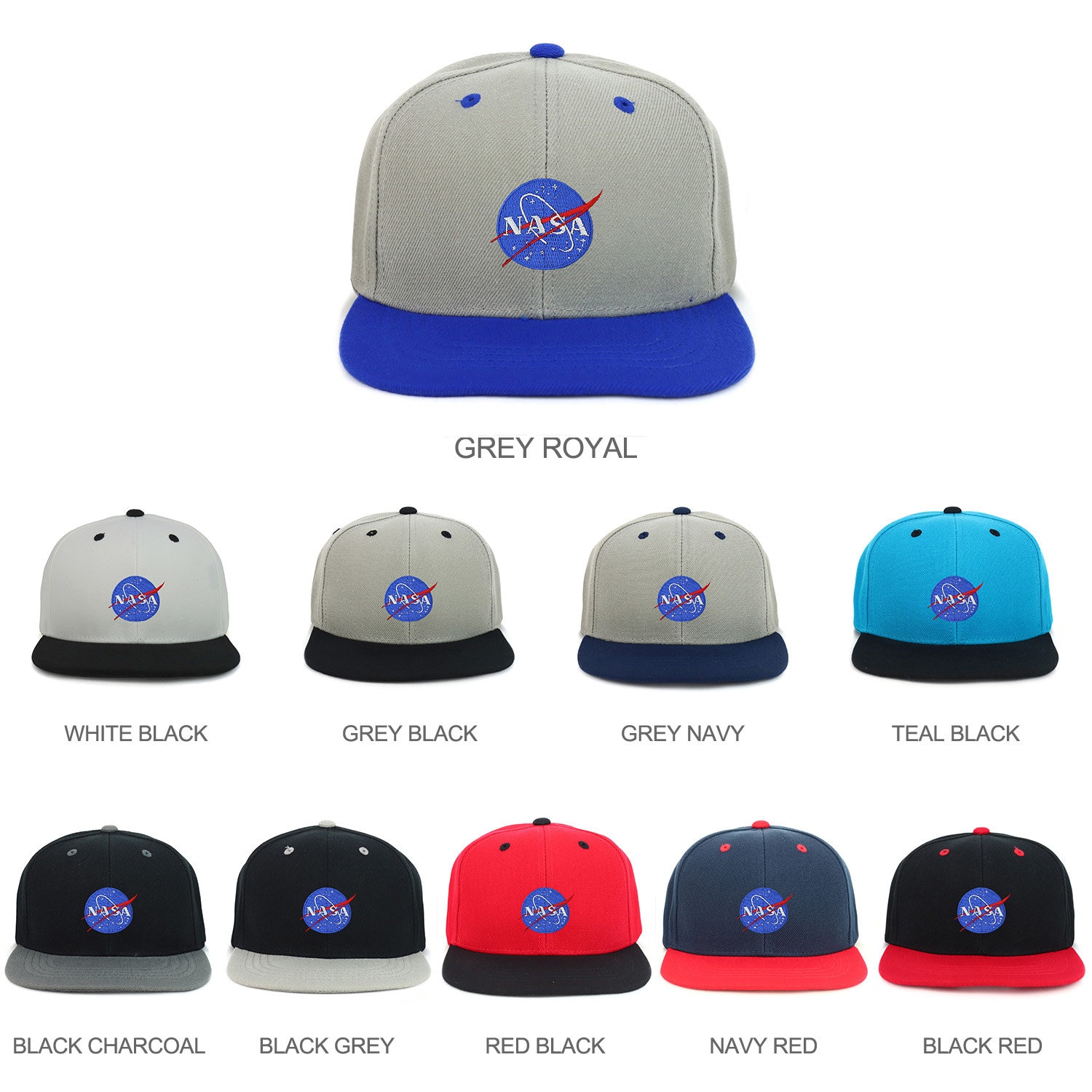 Jugend Kind Kleine Nasa Insignien Patch Flache Bill Snapback 2-Ton Baseball Cap Jugend Kind Kleine Nasa Insignien Patch Flache Bill Snapback 2-Ton Baseball Cap von armycrew