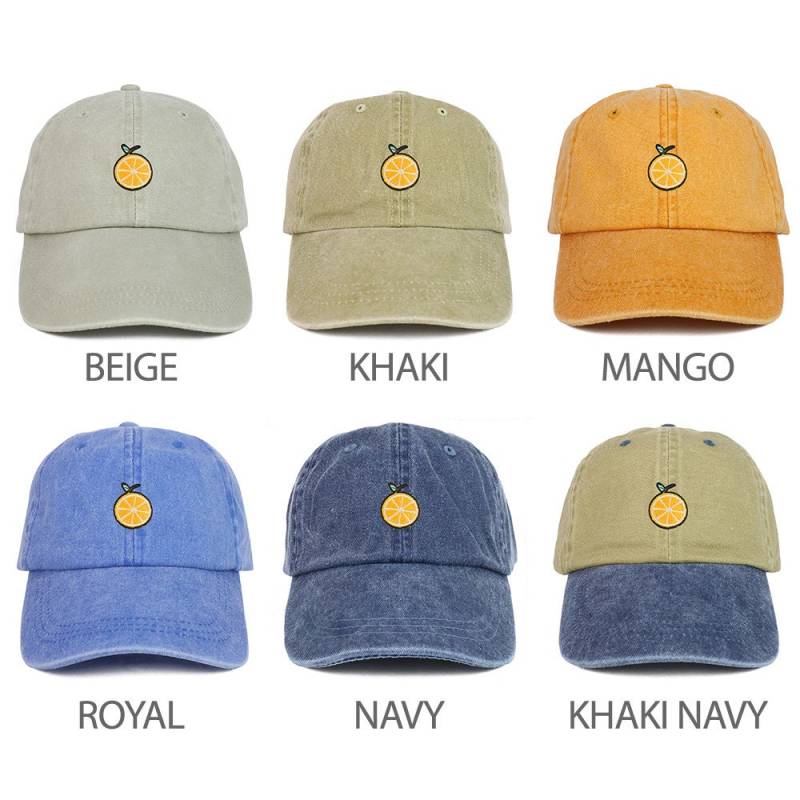 Jugend Kind Orange Patch Pigment Gefärbt Weiche Baumwolle Gewaschen Low Profile Cap von armycrew