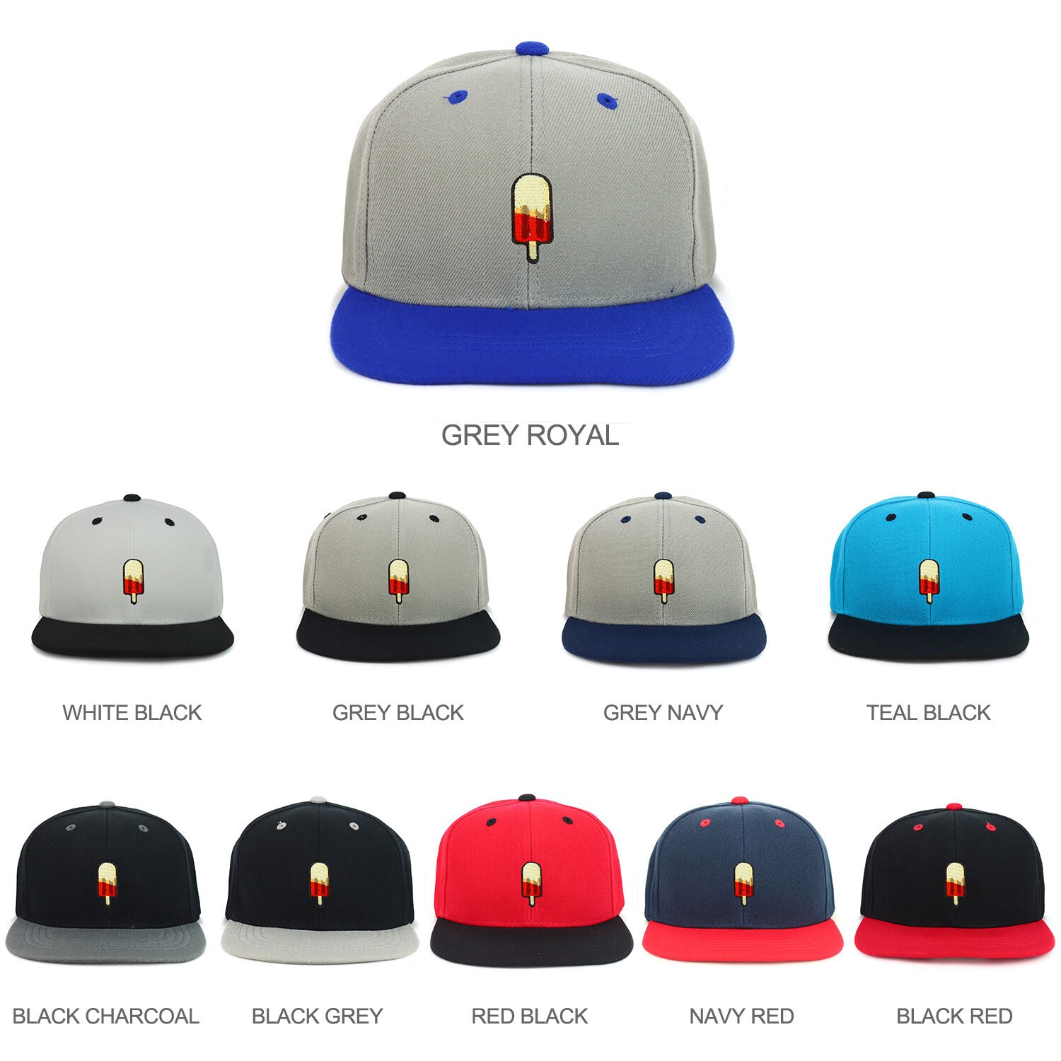 Jugend Kind Popsicle Patch Flache Bill Snapback 2-Ton Baseball Cap Jugend Kind Popsicle Patch Flache Bill Snapback 2-Ton Baseball Cap von armycrew