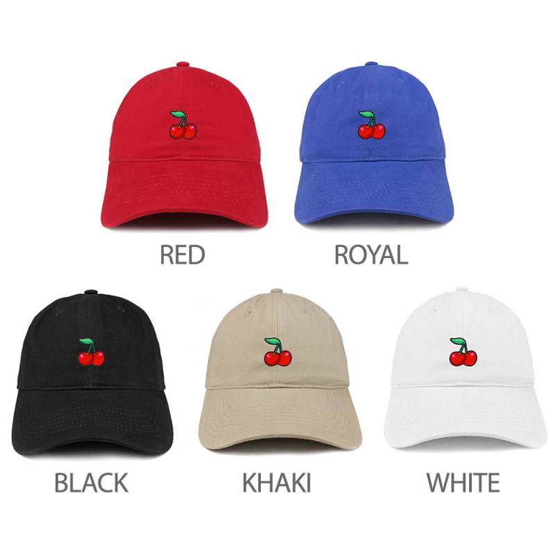 Kirsche Bestickt Patch Gebürstet Baumwolle Unstrukturierte Baseball-Cap von armycrew