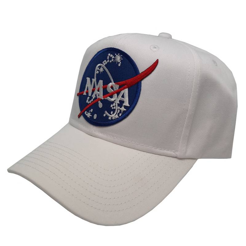 Nasa Insignia Bestickt Eisen Auf Patch Snapback Cap - Weiß von armycrew