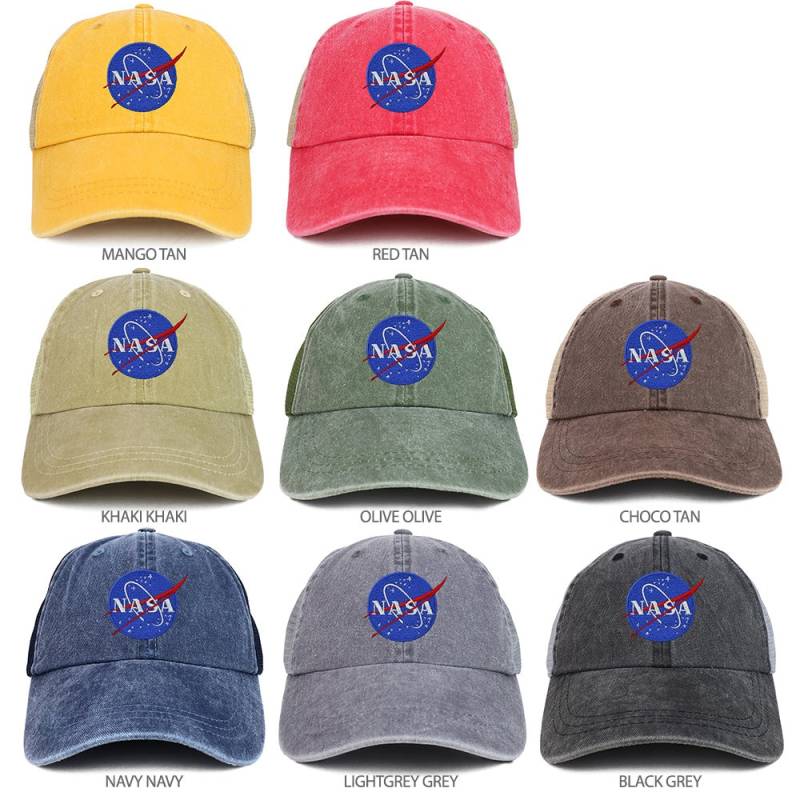Nasa Insignia Logo Bestickt Unstrukturierte Trucker Mesh Cap von armycrew
