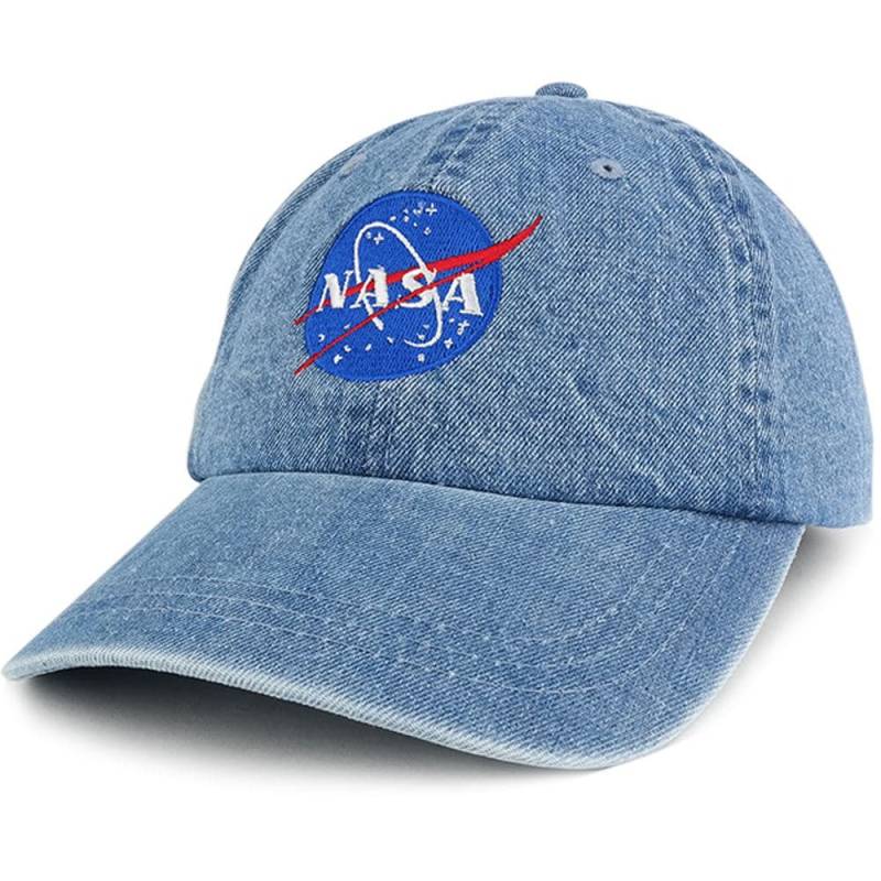 Nasa Insignia Low Profile Denim Garment Washed Adjustable Cap | 7610-Insignia von armycrew