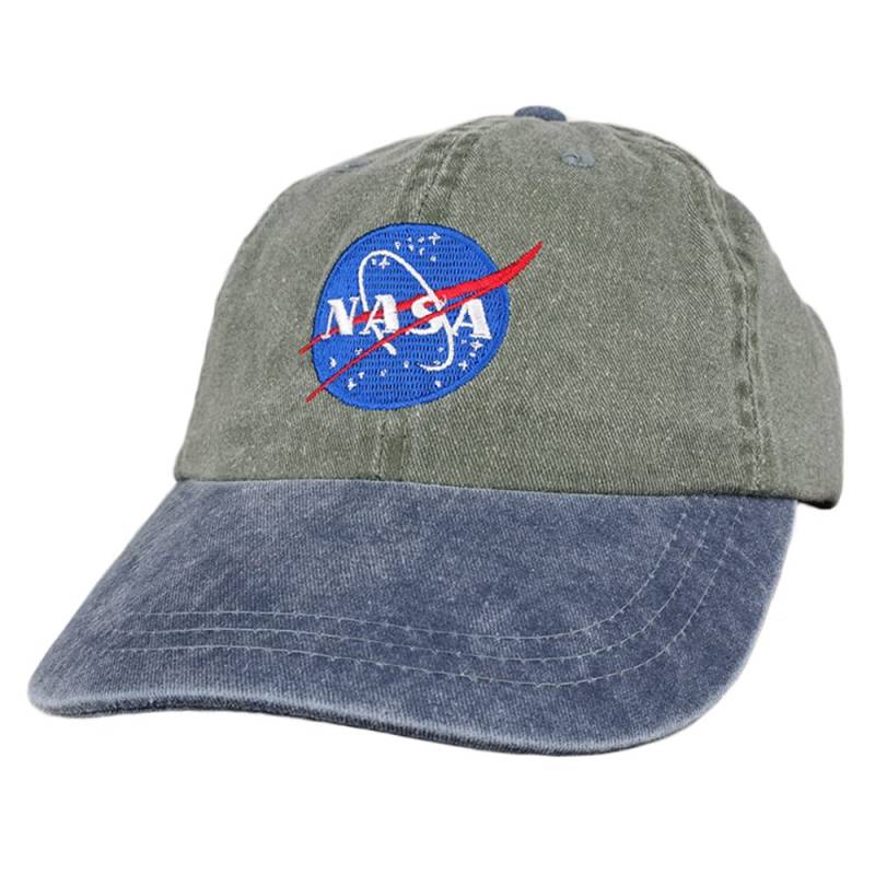 Nasa Insignia Meatball Gestickte Gewaschene Baumwollmütze - 9 Farben von armycrew