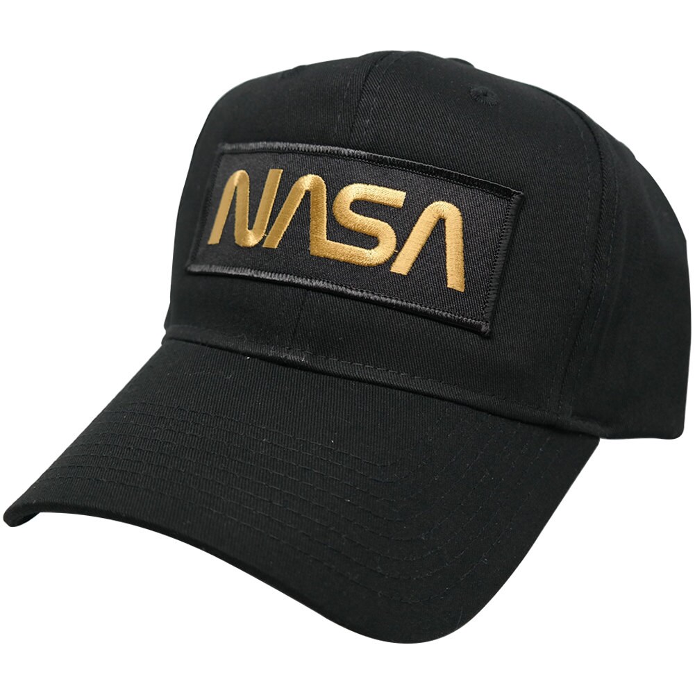 Nasa Worm Text Bestickt Patch Baseball Cap - Gold Schwarz Nasa Worm Text Bestickt Patch Baseball Cap - Gold Schwarz von armycrew