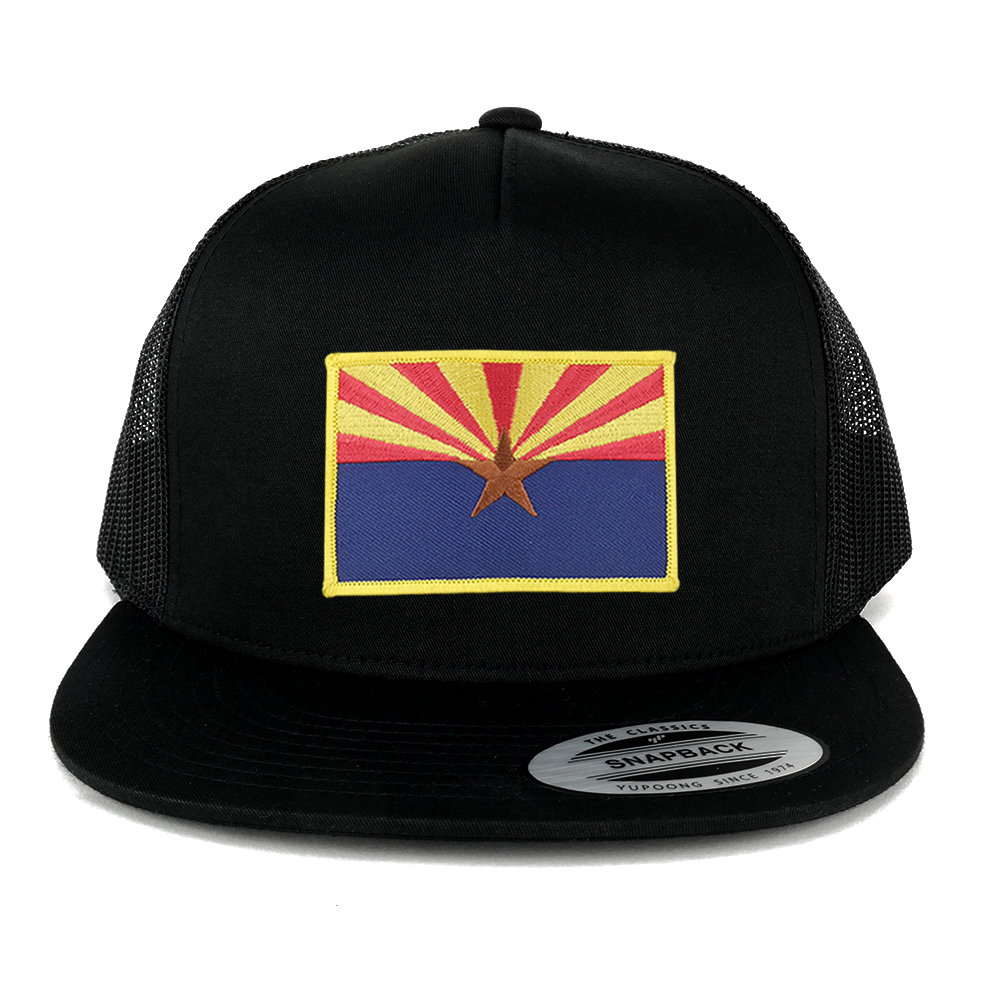 Oversize Xxl Arizona State Flagge Patch 5 Panel Flatbill Snapback Mesh Cap Oversize Xxl Arizona State Flagge Patch 5 Panel Flatbill Snapback Mesh Cap von armycrew