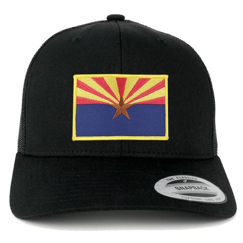 Oversize Xxl Arizona State Flagge Patch Retro Trucker Mesh Cap von armycrew