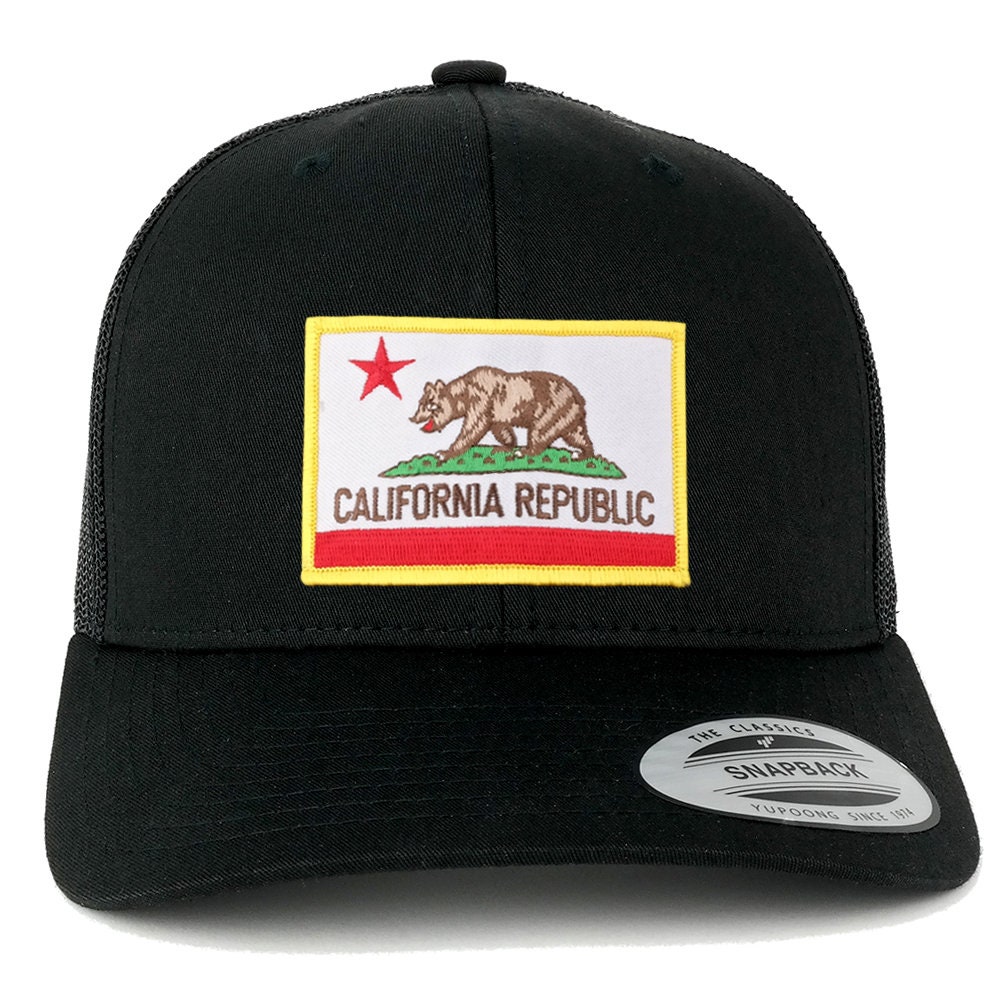 Oversize Xxl California State Flagge Patch Retro Trucker Mesh Cap Oversize Xxl California State Flagge Patch Retro Trucker Mesh Cap von armycrew
