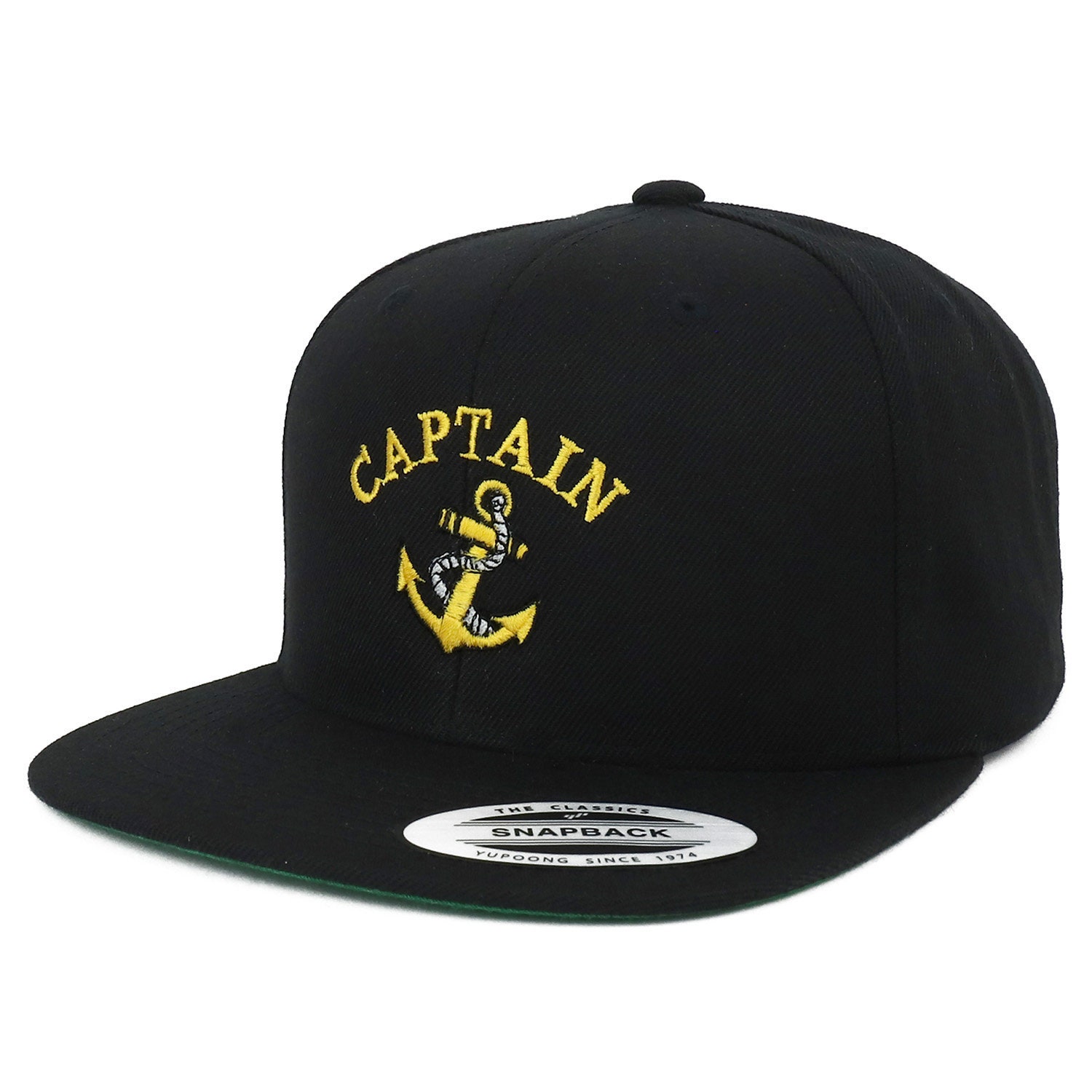 Oversize Xxl Captain Anker Logo Bestickt Strukturierte Flatbill Snapback Cap Oversize Xxl Captain Anker Logo Bestickt Strukturierte Flatbill Snapback Cap von armycrew
