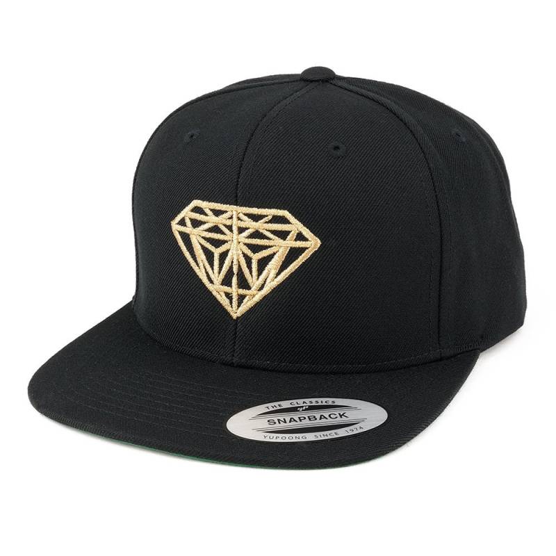 Oversize Xxl Gold Diamant Bestickt Strukturierte Flatbill Snapback Cap von armycrew