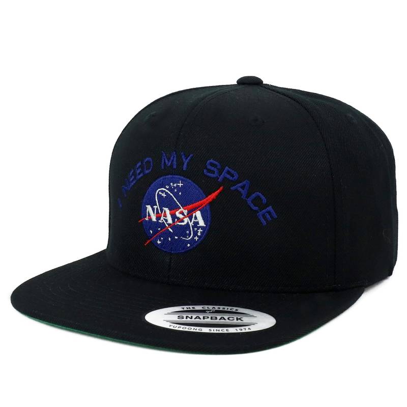 Oversize Xxl Nasa Ich Brauche Meinen Raum Bestickt Strukturierte Flatbill Snapback Cap von armycrew
