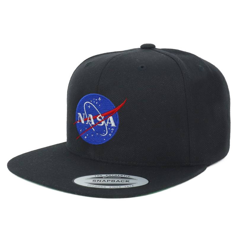 Oversize Xxl Nasa Insignia Bestickt Strukturierte Flatbill Snapback Cap von armycrew