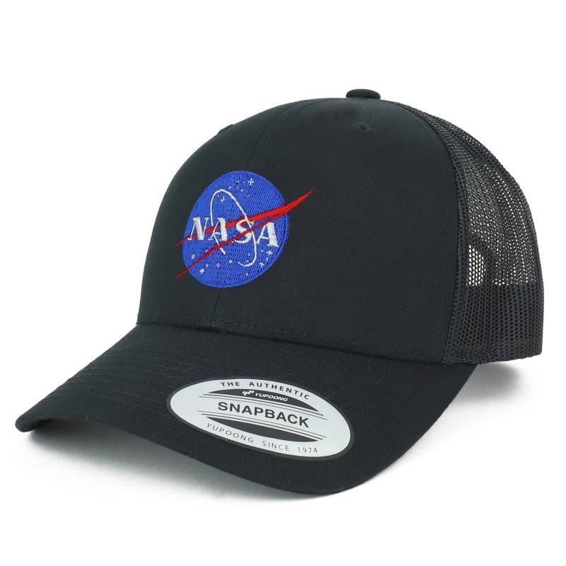 Oversize Xxl Nasa Insignia Logo Bestickt Retro Trucker Mesh Cap von armycrew